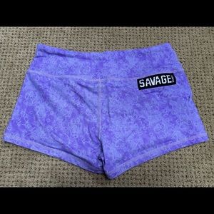Savage barbell booty shorts